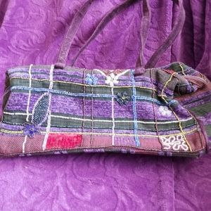 Tapestry bag with beading